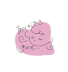 女の子のスタンプ(くすみカラー)（個別スタンプ：4）