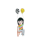 ニジ子とハートゥ（個別スタンプ：3）