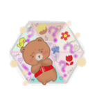 ゆるふわクマさんワッペンスタンプ（個別スタンプ：5）