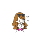 ピンク大好き♡美容インフルエンサー（個別スタンプ：1）