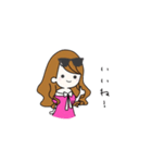 ピンク大好き♡美容インフルエンサー（個別スタンプ：17）
