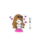 ピンク大好き♡美容インフルエンサー（個別スタンプ：18）