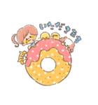 毎日使える どうぶつたちと女の子①（個別スタンプ：4）