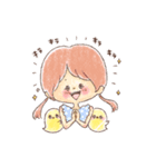 毎日使える どうぶつたちと女の子①（個別スタンプ：17）