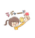 毎日使える どうぶつたちと女の子①（個別スタンプ：21）