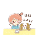 毎日使える どうぶつたちと女の子①（個別スタンプ：25）