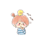 毎日使える どうぶつたちと女の子①（個別スタンプ：34）