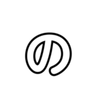 大きく一文字（透明）なはまやら（個別スタンプ：5）