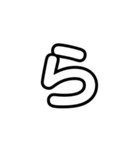 大きく一文字（透明）なはまやら（個別スタンプ：19）