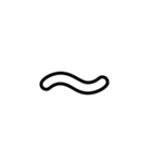 大きく一文字（透明）なはまやら（個別スタンプ：24）