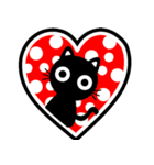猫が好き♡丸目のクロネコ【毎日・大文字】（個別スタンプ：40）
