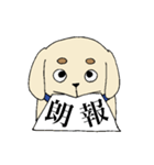 表情豊かな太眉犬（個別スタンプ：19）