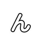 大きく一文字（透明）わ記号（個別スタンプ：3）