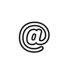 大きく一文字（透明）わ記号（個別スタンプ：17）
