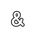 大きく一文字（透明）わ記号（個別スタンプ：19）
