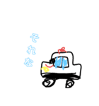 子供の落書きスタンプ(はたらくくるま)（個別スタンプ：1）