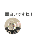 大きな文字と花でLINEにチャレンジ（個別スタンプ：15）