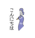 くじゃくのゆるい日常スタンプ（個別スタンプ：1）