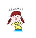 女の子日常のスタンプ（個別スタンプ：18）