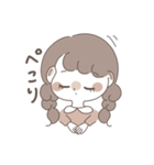 しろあんのみつ編みちゃんスタンプ（個別スタンプ：2）