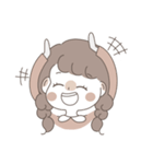 しろあんのみつ編みちゃんスタンプ（個別スタンプ：12）