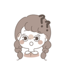 しろあんのみつ編みちゃんスタンプ（個別スタンプ：13）