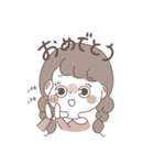 しろあんのみつ編みちゃんスタンプ（個別スタンプ：19）