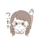 しろあんのみつ編みちゃんスタンプ（個別スタンプ：21）