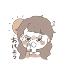 しろあんのみつ編みちゃんスタンプ（個別スタンプ：27）