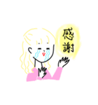 かわいい女の子のスタンプ1（個別スタンプ：4）
