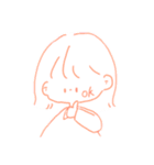 シンプル女の子1（個別スタンプ：1）