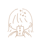 シンプル女の子1（個別スタンプ：7）
