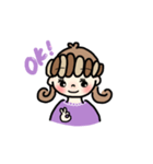 おんなのこ／あいさつ（個別スタンプ：1）