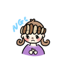 おんなのこ／あいさつ（個別スタンプ：2）