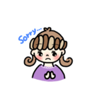 おんなのこ／あいさつ（個別スタンプ：3）