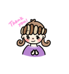 おんなのこ／あいさつ（個別スタンプ：4）