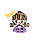 おんなのこ／あいさつ（個別スタンプ：5）