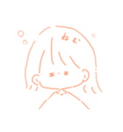 シンプル女の子2（個別スタンプ：1）