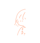 シンプル女の子2（個別スタンプ：3）