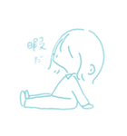 シンプル女の子2（個別スタンプ：5）