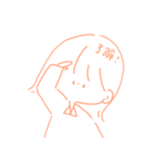 シンプル女の子2（個別スタンプ：7）