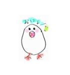 素人ゆるゆる文鳥2（個別スタンプ：1）