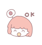 ピンクgirl（個別スタンプ：4）
