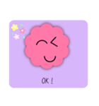 ピンク色の雲ちゃん（個別スタンプ：5）