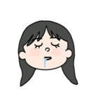 まりっぺのなんとも言えない表情（個別スタンプ：7）