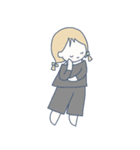 小さい女の子(文字無し)（個別スタンプ：4）