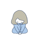 小さい女の子(文字無し)（個別スタンプ：7）