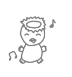 グレーのどうぶつ（個別スタンプ：3）