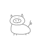 グレーのどうぶつ（個別スタンプ：16）