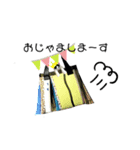 バックに乗ってくる猫のあいさつスタンプ（個別スタンプ：8）